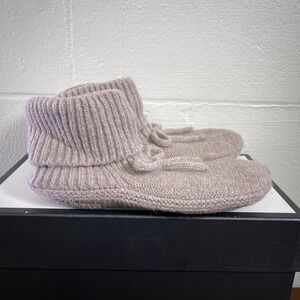 Bombas Gripper Pink Bow Slipper Bootie Cozy Hybrid Slipper Pull On Women Size M